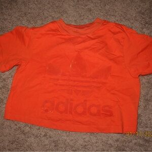 Adidas Crop Top Bright Orange Tee